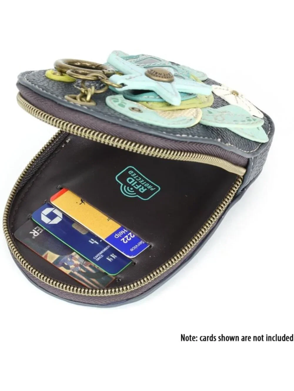 RFID Mini Coin Purse Keychain - Cute Turtle Card Holder & Accessory for